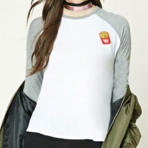 Forever 21 FRENCH FRIES LONG SLEEVE TEE